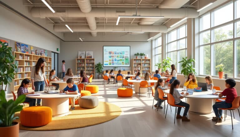 découvrez comment le dispositif notre école faisons-la ensemble accompagne la démarche d'aménagement d'une classe flexible pour favoriser un environnement d'apprentissage innovant et adapté aux besoins des élèves.