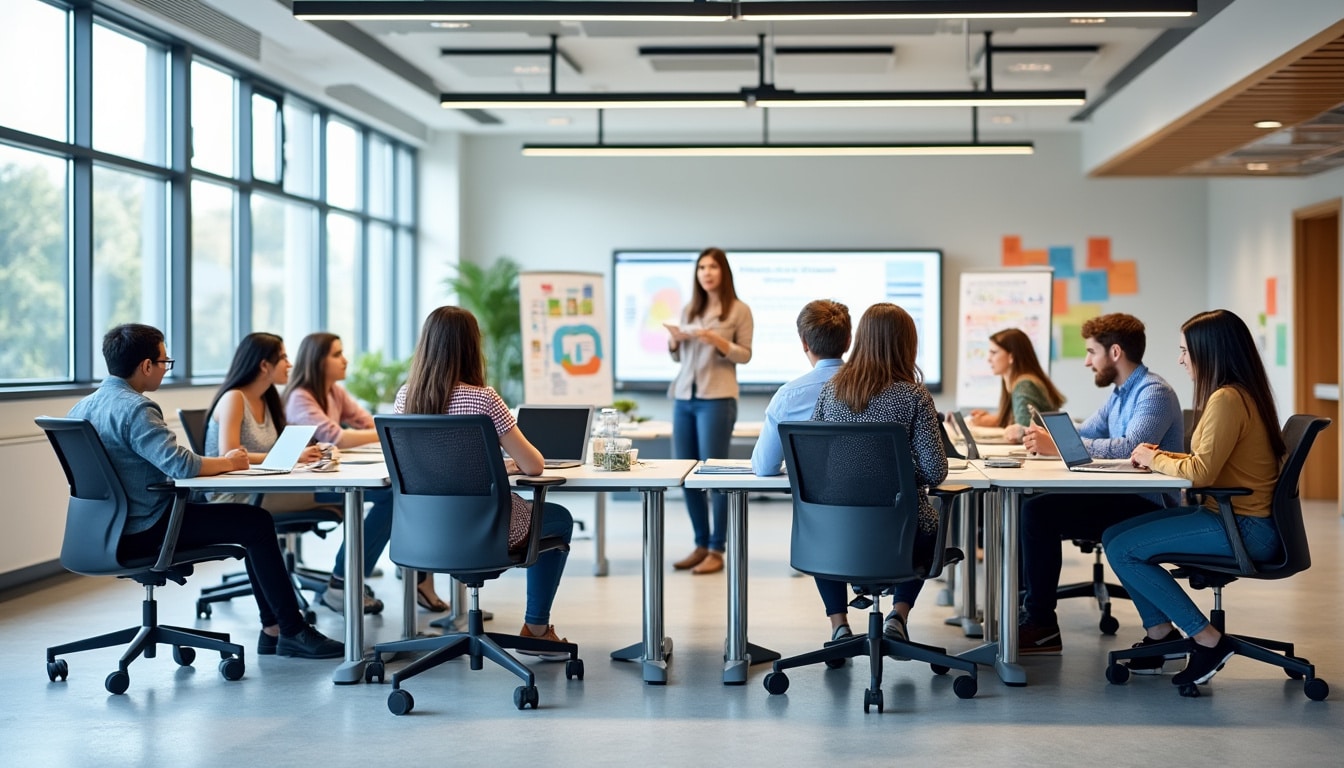 découvrez comment les chaises à roulettes peuvent dynamiser la composition des groupes de travail en classe flexible, facilitant collaboration et mobilité pour un apprentissage actif et interactif.